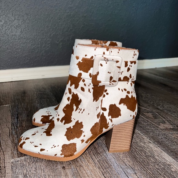 Cow Print Booties - Picture 2 of 8
